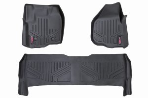 Ford F-350 Super Duty Floor Mats - Front + Rear - Rough Country - Raised FR Pedal - '12-'16 Ford F-350 Super Duty Floor Mats - Front + Rear - Rough Country - Raised FR Pedal - '12-'16